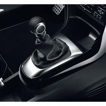 Hlavice řadicí páky ORIGINÁLNÍ DÍL CITROËN - PEUGEOT Hlavice řadicí páky černé kůže se saténovým chromem – originál Citroën