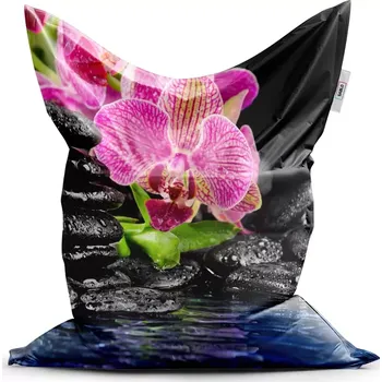Sedací pytel Sablio Sedací vak Orchidej na kamenech - 200x140 cm
