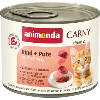Pro kočku 12x200g animonda Carny Kitten - Hovězí a krůtí