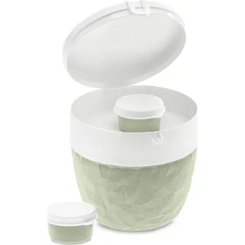 Svačinový box Svačinový box na salát a omáčku BENTOBOX M, 3dílný, KOZIOL