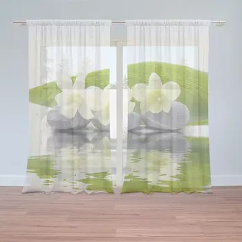 Záclona Sablio Záclony Bílá orchidej: 2ks 150x250cm