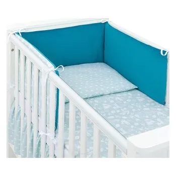 Dětský pokoj Mantinel s povlečením do postýlky, 3D sada, Nature/velvet,, 135x100 cm; zelená; 100 % bavlna