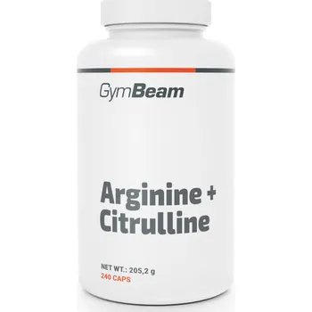 Anabolizér GymBeam Arginin + Citrulin 240 kaps. 240 kaps.