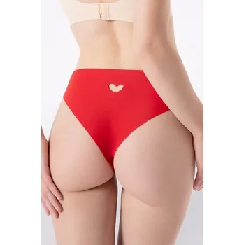 Kalhotky Bezešvé kalhotky Heart Simple Brasil červené XL