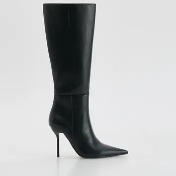 Dámské kozačky Reserved - Kozačky s jehlovým podpatkem - černý - 364FF-99X - 364FF-99X-39