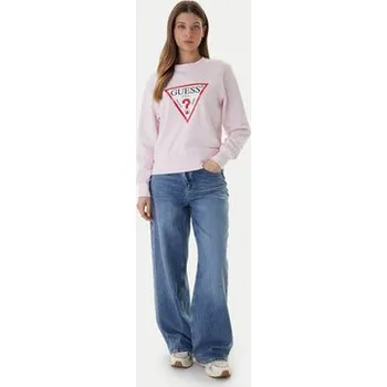 Dámská mikina Guess Mikina W2YQ16 KBA11 Růžová Regular Fit XS