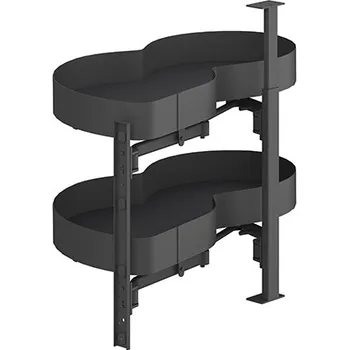 Nábytkové kování Wireli Rohová výsuvná police WIRELI Style - levá, 800x403x490-790mm, antracit