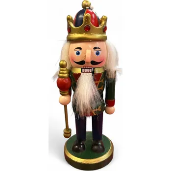 Vánoce Vánoční dekorace louskáček - Červeno-zelený v koruně (17 cm)