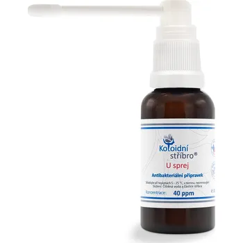 Koloidní stříbro sprej 30 ml + U aplikátor Koncentrace: 40 ppm