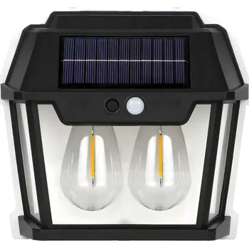 Venkovní osvětlení Vonkajšia solárna nástenná lampa - Čierna