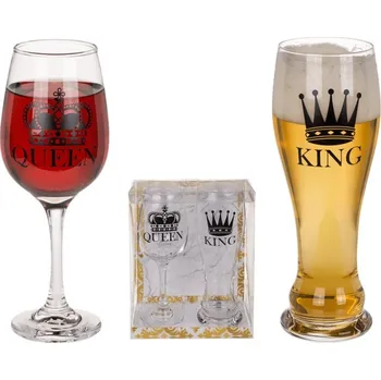 Sklenice Sada sklenic - King & Queen