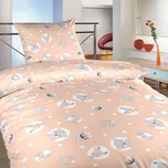 DADKA VRACOV Povlečení bavlna Zvířátka meruňková 140x200, 70x90 cm