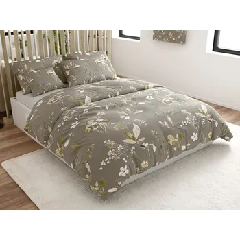 Povlečení Povlečení z mikrovlákna MOLIRI šedohnědé Rozměr povlečení: 2 ks 70 x 90 cm | 200 x 220 cm