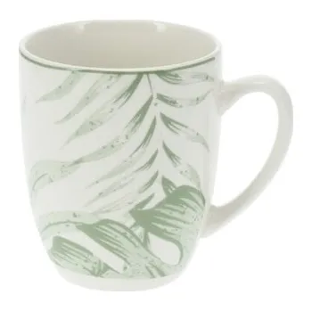 Porcelánový hrnek Leaf 350 ml zelený
