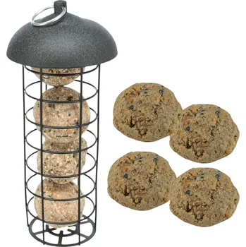 Krmítko pro ptáka Přírodně a zdravě VÝHODNÝ SET - Krmítko, lojové koule 8 ks