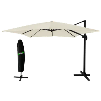 Slunečník ZAHRADNÍ SLUTEČNÍK 'ROMA' 3 x 4 M BÉŽOVÝ S KRYTEM *9642