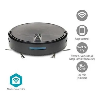 Vysavač Nedis WIFIVCR10CBK robotický Wi-Fi vysavač 3v1 - WIFIVCR10CBK