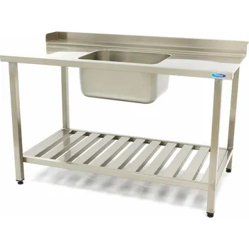 Nerezový dřez Stoly k průchozí myčce – P vstupní + dřez - 1200 - x - 750