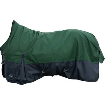 Deka pro koně HKM Deka výběhová Glasgow HKM, s vyšším krkem, 300 g, deep green/black Délka zad: 155 cm