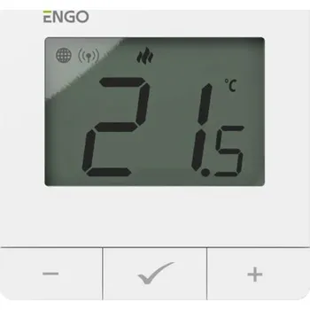 Termostat ENGO Controls E25-24W - online regulátor teploty pro povrchovou montáž.