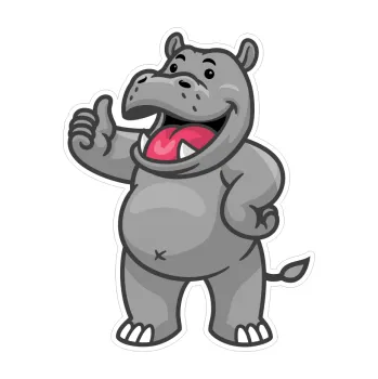 Autodoplněk Samolepka na auto Barevný hroch 001 levá (7,8 x 10) NÁLEPKA, FÓLIE, POLEPY, TUNING, VLASTNÍ TEXT, TISK, AUTOSAMOLEPKY.cz, SAMOLEPKY, OBRÁZEK, LOGO, VÝROBA, PRODEJ