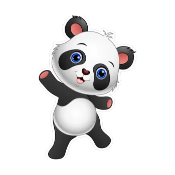 Samolepicí dekorace na vozidlo Barevná panda 006 pravá (6,8 x 10) SAMOLEPKA NA AUTO, NÁLEPKA, FÓLIE, POLEP, TUNING, VLASTNÍ TEXT, TISK, AUTOSAMOLEPKY.cz, POLEPY, OBRÁZEK, LOGO, 3D STICKERS