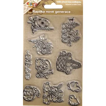 Gelová razítka - Velikonoce, zajíček, kuřátko, vajíčka