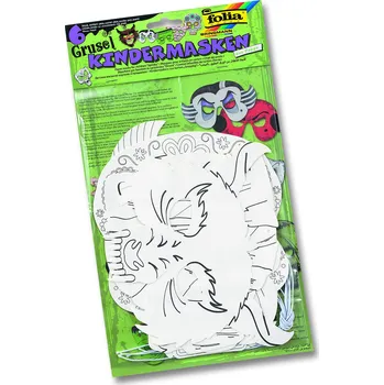 Papírové masky - sada - 6 ks - STRAŠIDLA