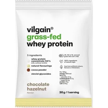 Protein Vilgain Grass-Fed Whey Protein – čokoláda/lískový ořech 30 g