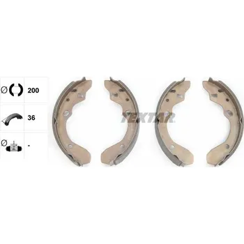 Brzdová čelist Sada brzdových čelistí TEXTAR 91047400