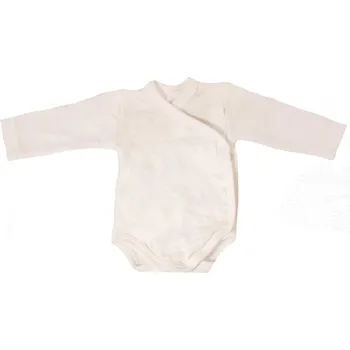 Kojenecký body Dětské zavinovací merino body s hedvábím, přírodní bílá Velikost: 62/68