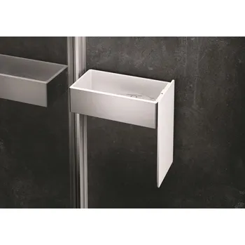 Hüppe Select+ Drybox - Uložná polička s víkem, stříbrná matná SL2201.087