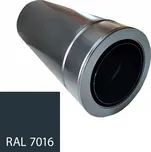 Komíny CZ Nerezový izolovaný průchod zdí se zděří ANTRACIT 150/1000/30/0,5mm