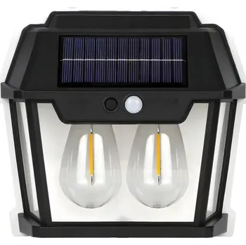 Venkovní osvětlení Vonkajšia solárna nástenná lampa - Čierna