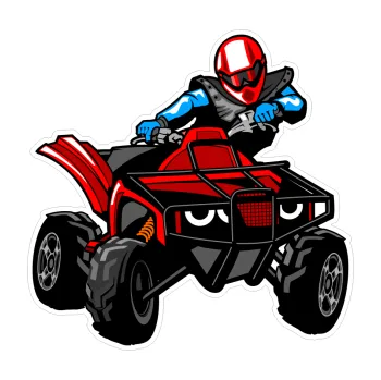 Polep vozidla SAMOLEPKA Barevná čtyřkolka 001 levá (15 x 14,8) NA AUTO, NÁLEPKA, FÓLIE, POLEP, TUNING, VLASTNÍ TEXT, TISK, AUTOSAMOLEPKY.cz, POLEPY, OBRÁZEK, LOGO, SAMOLEPKY