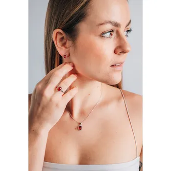 Prsten 7 Angelic Eyes Stříbrný dámský prsten z oválného jantaru a kulatého topazu Velikost: 54