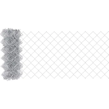 Pletivo vidaXL Plot z řetězových odkazů Stříbrná 10 x 0,4 m Pozinkovaná ocel [42004836]