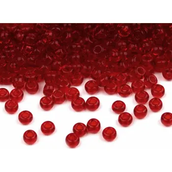 Dětské navlékací korálky Rokajl Preciosa 10/0 - 2,3 mm lesklé červená karmínová 20g lesklé