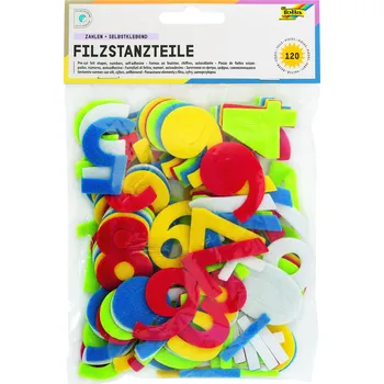 Filcové samolepící číslice - 120 ks