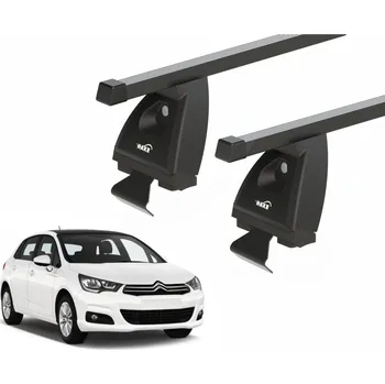 Příčník na automobil Střešní nosič HAKR pro CITROËN C4 (2010-2018) - černá Fe tyč