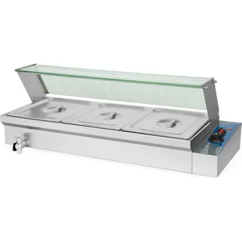 Výdejní vodní lázeň s krytem 3 x GN 1/2