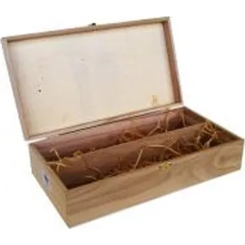 Úložný box Dřevěný box na 2 lahve