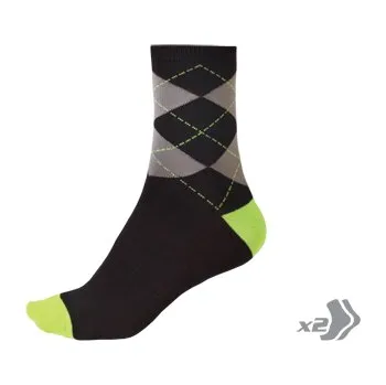 Pánské ponožky Ponožky Endura Urban Argyll, zelené