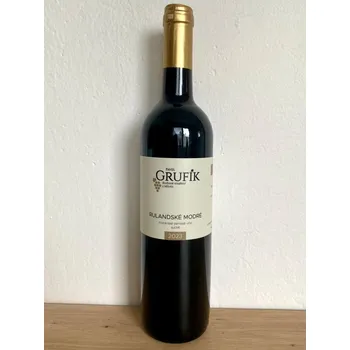 Víno Rulandské modré 2023, moravské zemské víno, Rodinné vinařství Pavel Grufík, suché