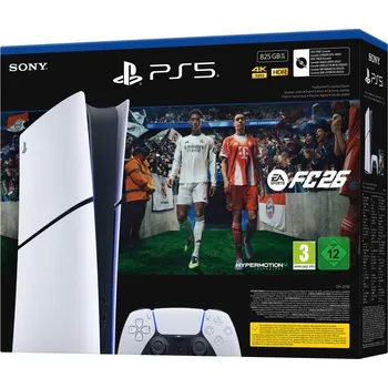 Herní konzole Sony PlayStation 5 Digital (typ modelu - slim) + EA Sports FC 26 (hra zdarma) - bílá