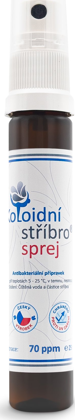 Koloidní stříbro 25 ml sprej Koncentrace: 70 ppm