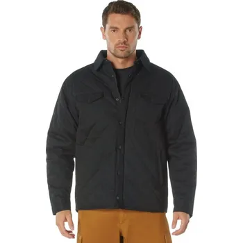 Pánská softshellová bunda ROTHCO Bunda prošívaná DIAMOND QUILT bavlněná ČERNÁ XL ČERNÁ - BLACK