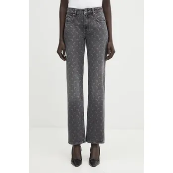 Dámské džíny Džíny Marine Serre Moon Laser Grey Wash Denim Straight dámské, high waist, WPA128BCDEN0006, 34, šedá, 90X