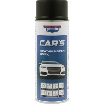Barva ve spreji Presto CAR´S Žáruvzdorný sprej, černý, 400 ml 105057