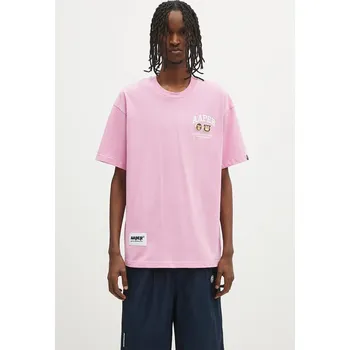 Bavlněné tričko AAPE Basic Aaper, L, růžová, 30X